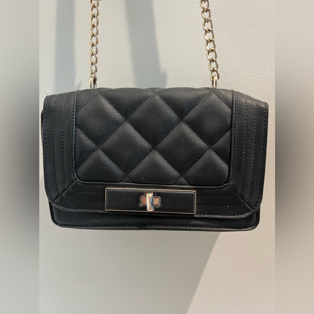 Black leather crossbody